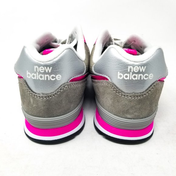 New Balance 574 Girls Running Sneaker Grey Pink - Picture 6 of 12